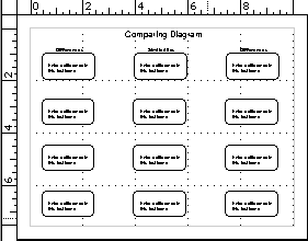 Diagram with titles and frames