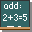 blackboard with number icon