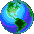 wold globe showing western hemisphere