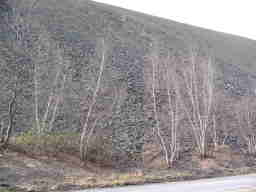 close up coal waste mountain